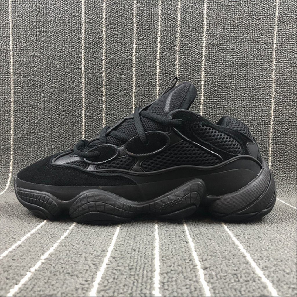 Adidas Yeezy 500 All Black Unisex Sneakers